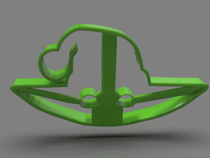 baby yoda head cookie cutter x-mas Modèles 3D en vedette