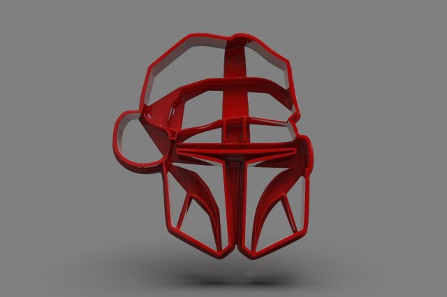 the mandalorian cookie cutter x-mas 3D 프린트 모델 .c4d .max .obj .3ds .fbx .stl .blend 