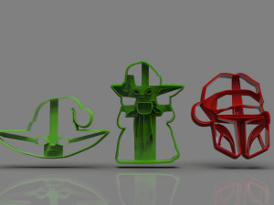 the mandalorian cookie cutter xmas collection Modelo de impresión 3D
