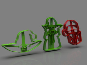 the mandalorian cookie cutter xmas collection Modello di stampa 3D