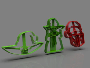 the mandalorian cookie cutter xmas collection 3D Print Model