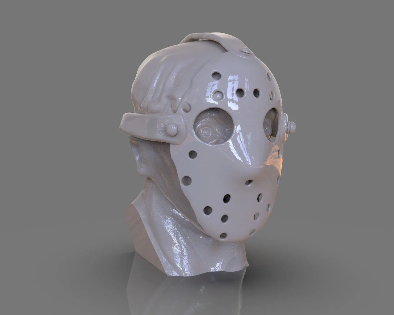 jason voorhees bust 3d print model 3D Print Model .c4d .max .obj .3ds .fbx .stl .blend 