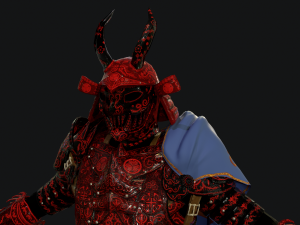 red samurai armor 3D-Modell