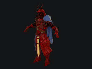 red samurai armor 3D 모델