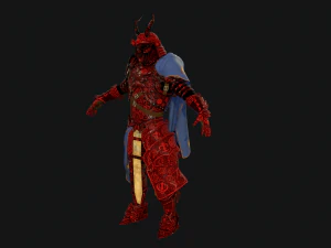 red samurai armor 3D Model