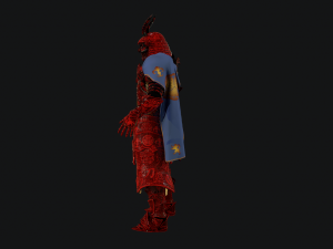 red samurai armor 3D 모델