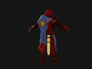 red samurai armor 3D Model