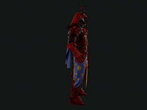 red samurai armor 3D 모델