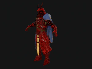 red samurai armor 3D Model