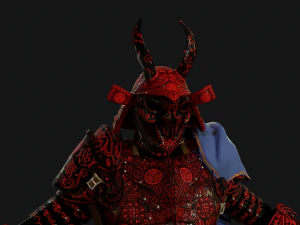 red samurai armor 3D Model