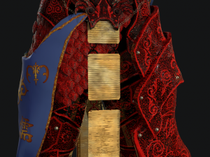 red samurai armor 3D 모델