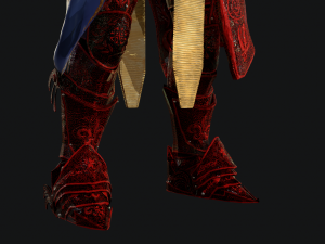 red samurai armor 3D 모델
