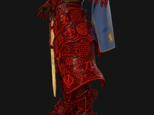 red samurai armor 3D Model