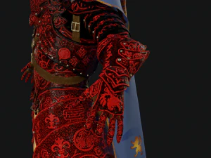 red samurai armor 3D Model