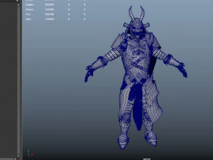 red samurai armor 3D Model