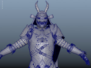 red samurai armor 3D 모델