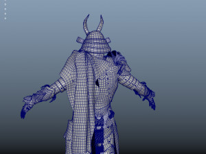 red samurai armor 3D 모델