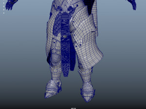 red samurai armor 3D 모델