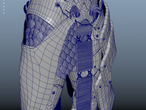 red samurai armor 3D 모델