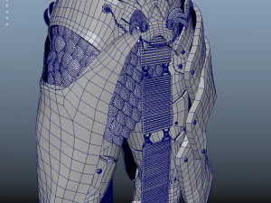 red samurai armor 3D Model
