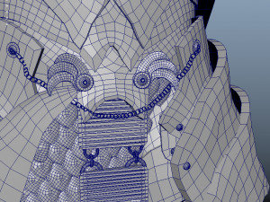 red samurai armor 3D 모델