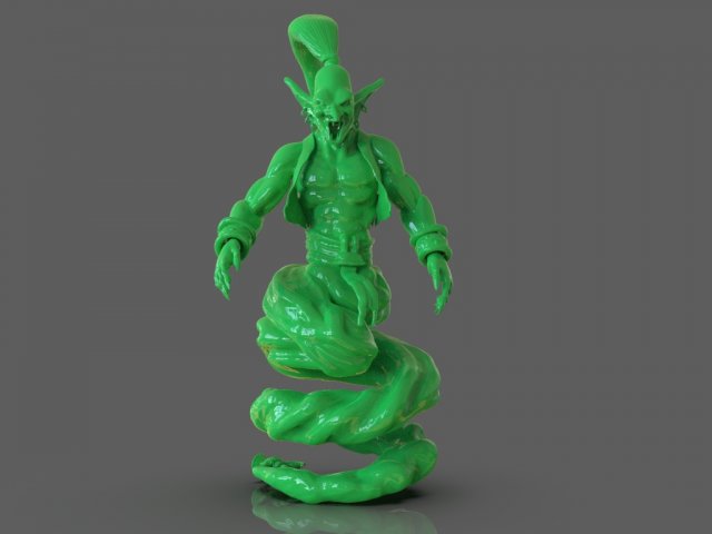 djinn genie sculpture 3D Model .c4d .max .obj .3ds .fbx .stl .blend 