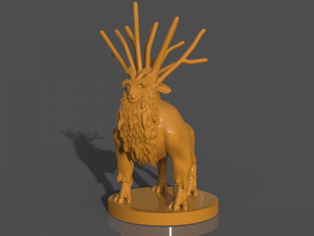 deer god 3Dプリントモデル .c4d .max .obj .3ds .fbx .stl .blend 
