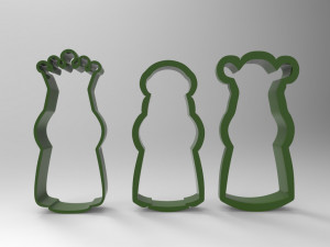 3 wise men and animals cookie cutters pack 3D-Druckmodell