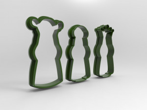 3 wise men and animals cookie cutters pack 3D-Druckmodell