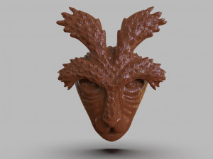 deer god mask simple wooden version 3D Print Model