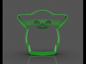 stylized baby yoda cookie cutter 3d print 3D Print Model