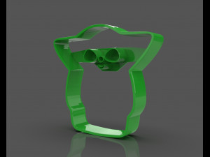 stylized baby yoda cookie cutter 3d print 3Dプリントモデル