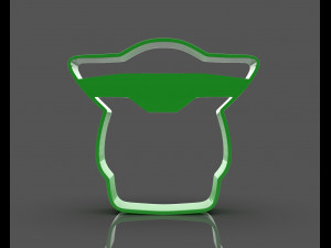 stylized baby yoda cookie cutter 3d print 3Dプリントモデル