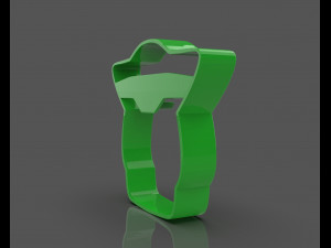 stylized baby yoda cookie cutter 3d print 3Dプリントモデル