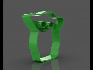 stylized baby yoda cookie cutter 3d print 3Dプリントモデル