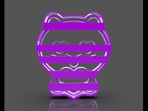 cat in love cookie cutter Modèles 3D en vedette