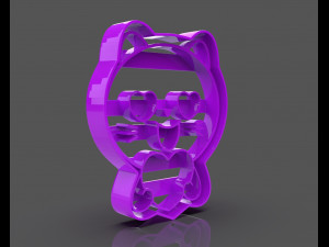 cat in love cookie cutter Modèles 3D en vedette