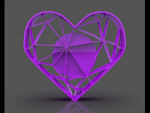 heart lines cookie cutter 3D Print Model