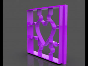 love puzzle cookie cutter Modèles 3D en vedette
