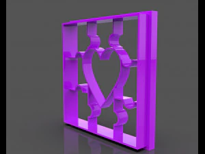 love puzzle cookie cutter 3D Print Model