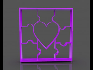 love puzzle cookie cutter Modèles 3D en vedette