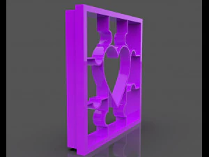 love puzzle cookie cutter 3D Print Model