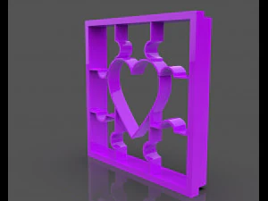 love puzzle cookie cutter 3D Print Model