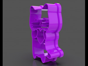 lovely cat cookie cutter Modèles 3D en vedette