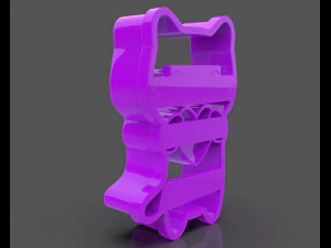lovely cat cookie cutter 3D Print Model