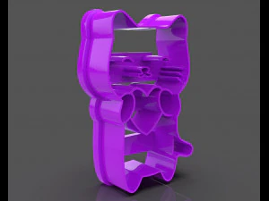 lovely cat cookie cutter 3D Print Model