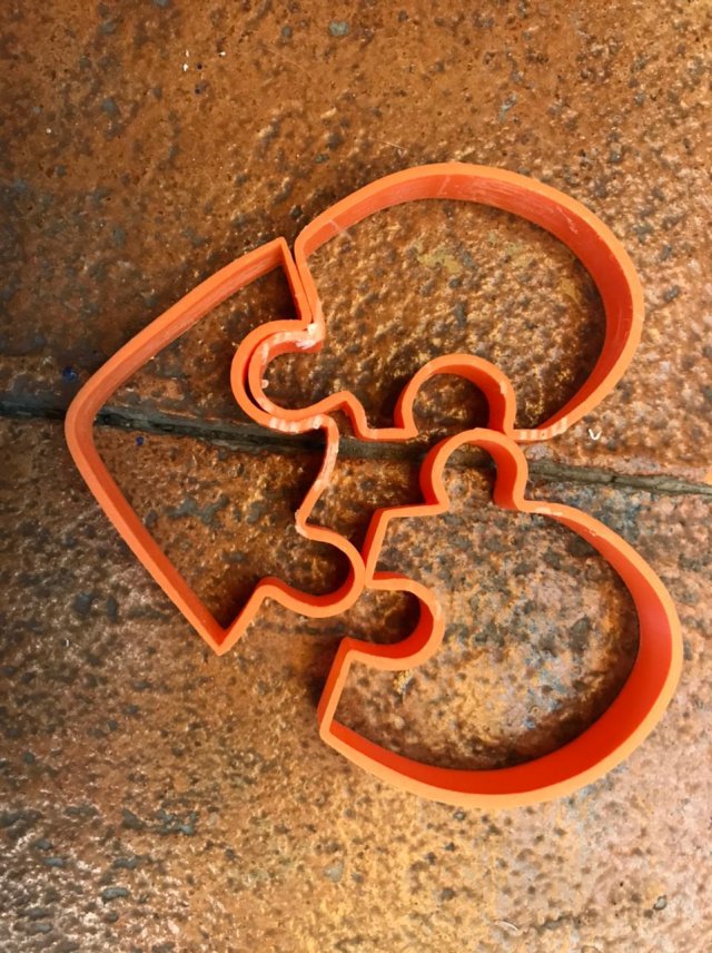 puzzle heart cookie cutter 3D Принт Модель .c4d .max .obj .3ds .fbx .stl .blend 