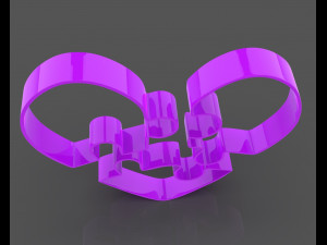 puzzle heart cookie cutter 3D Принт Модель