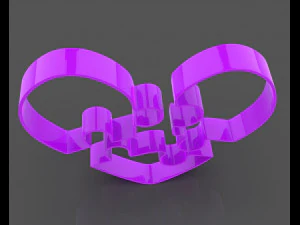 puzzle heart cookie cutter 3D Print Model