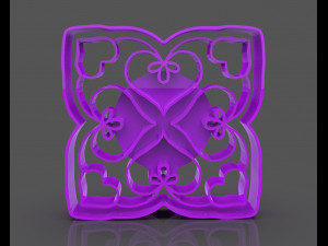 romantic hearts cookie cutter 3D Принт Модель